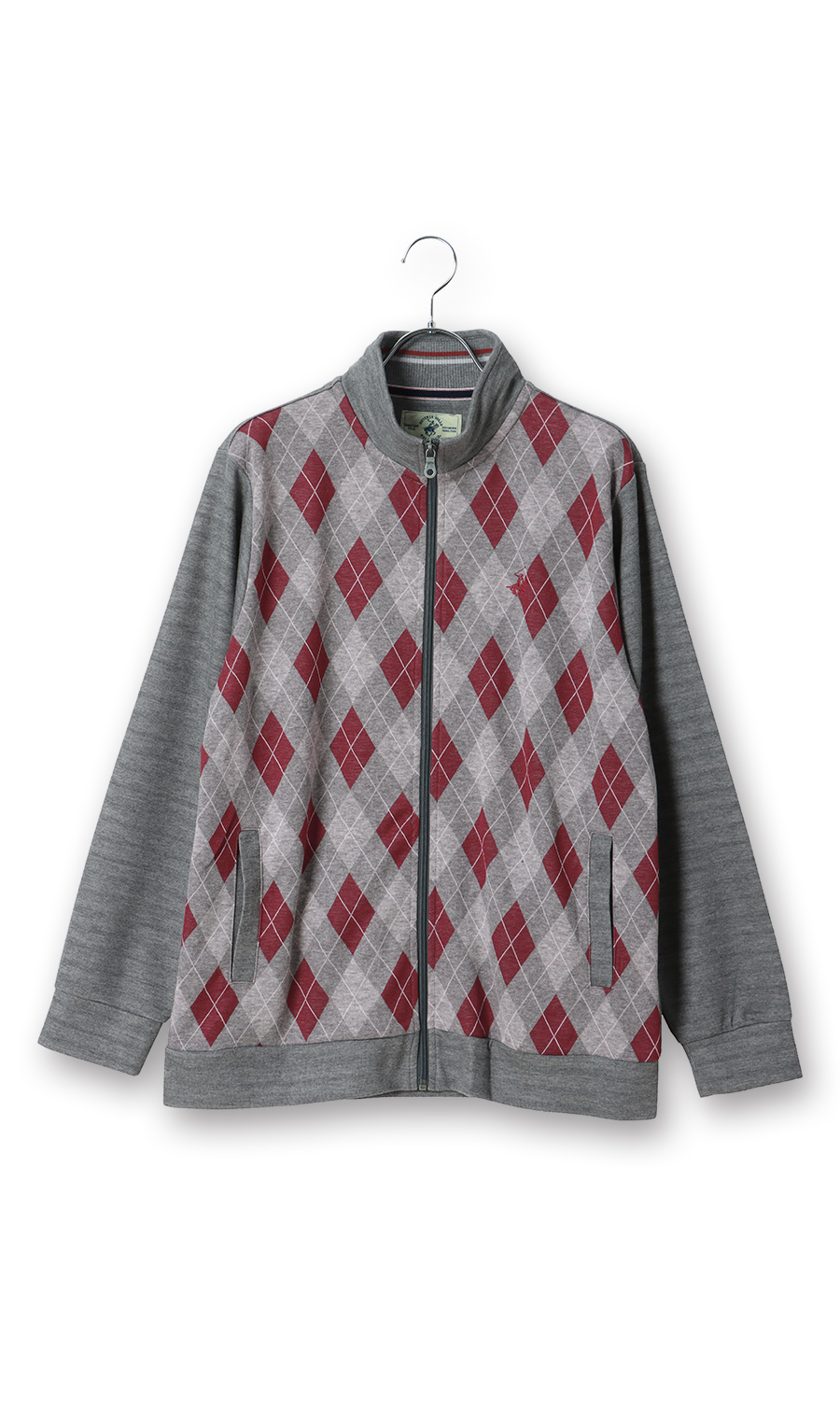 前身ジャガードフルジップ【BEVERLY HILLS POLO CLUB】 グレー M