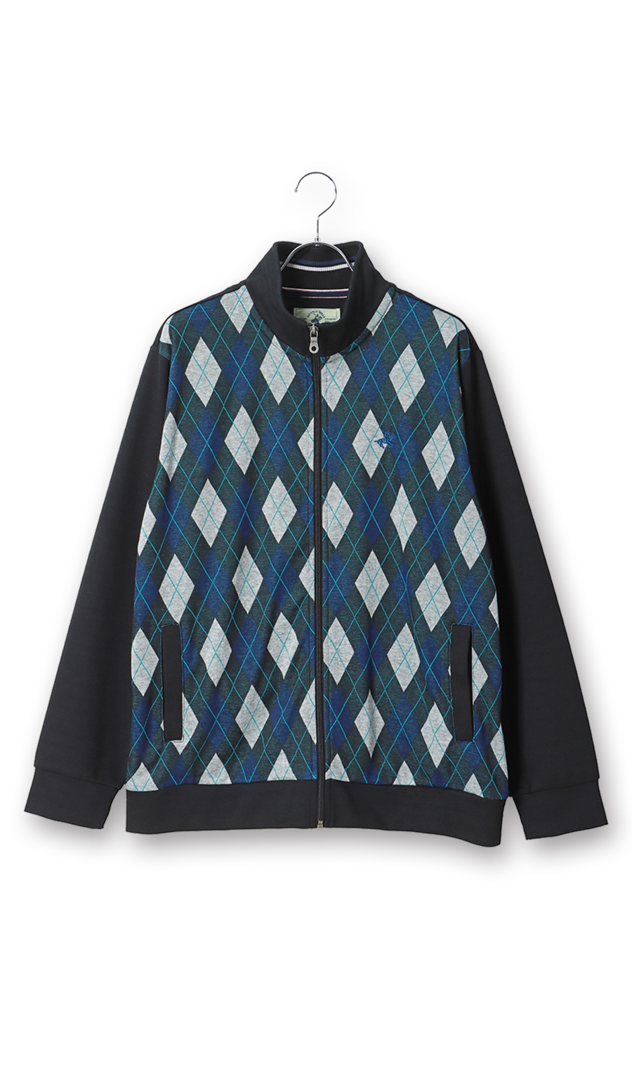 前身ジャガードフルジップ【BEVERLY HILLS POLO CLUB】 ブラック M