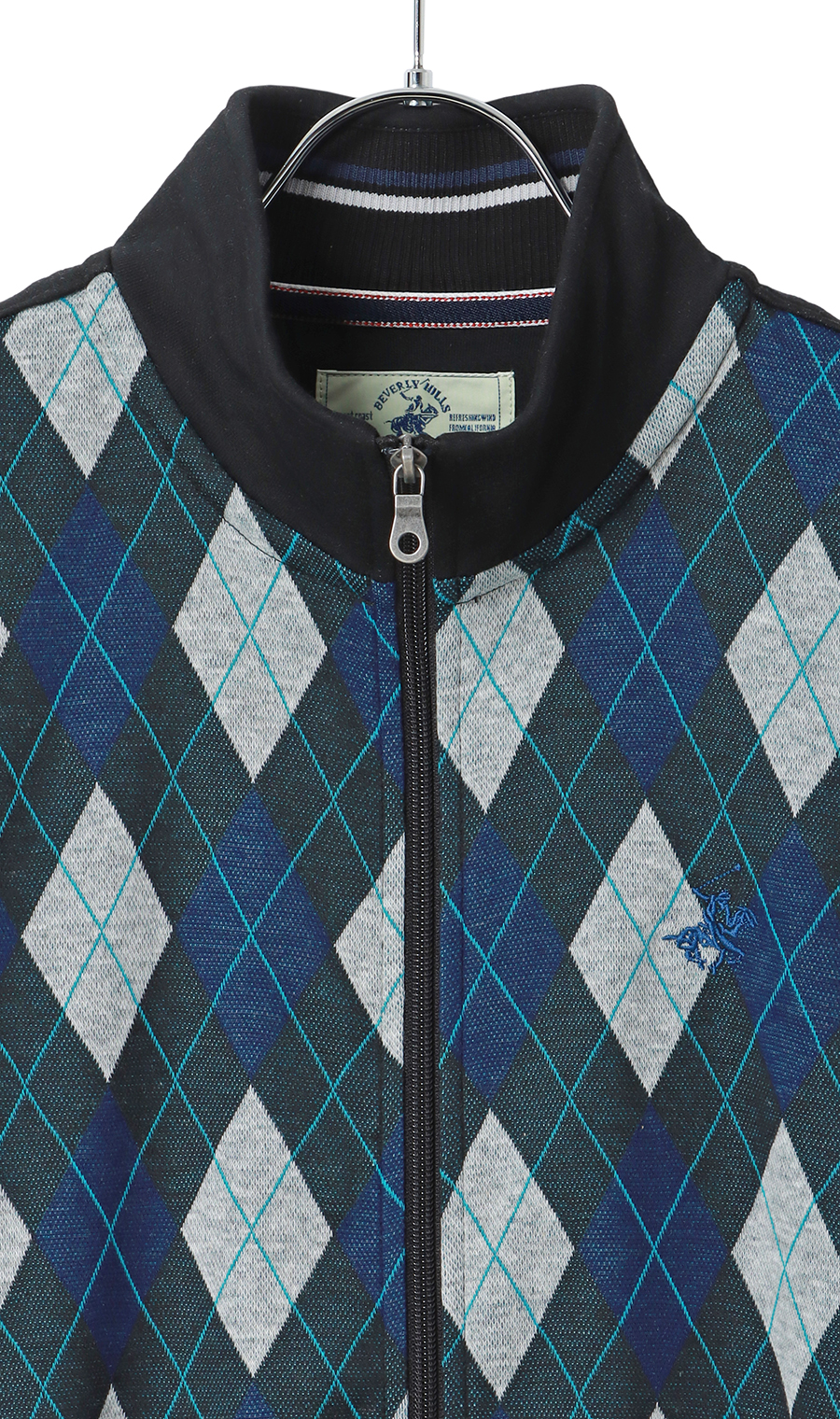 前身ジャガードフルジップ【BEVERLY HILLS POLO CLUB】 ブラック M