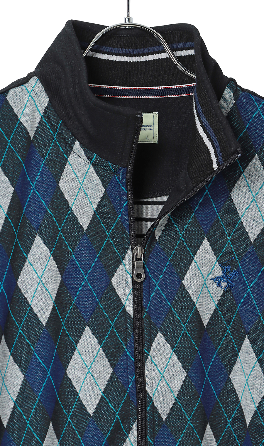 前身ジャガードフルジップ【BEVERLY HILLS POLO CLUB】 ブラック M