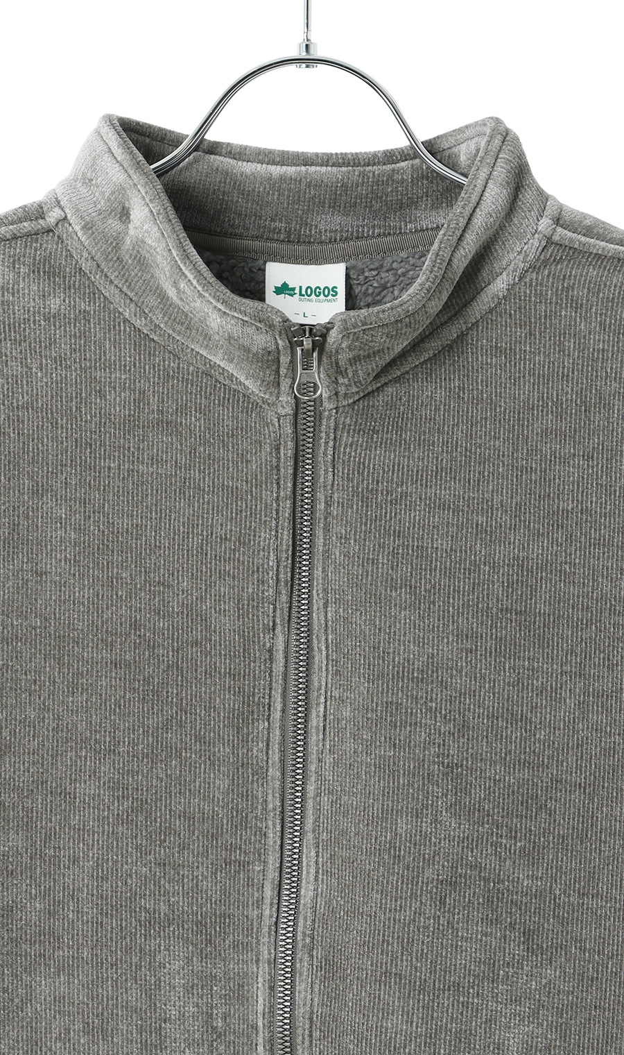 モール裏ボアフルジップ【LOGOS】 グレー M