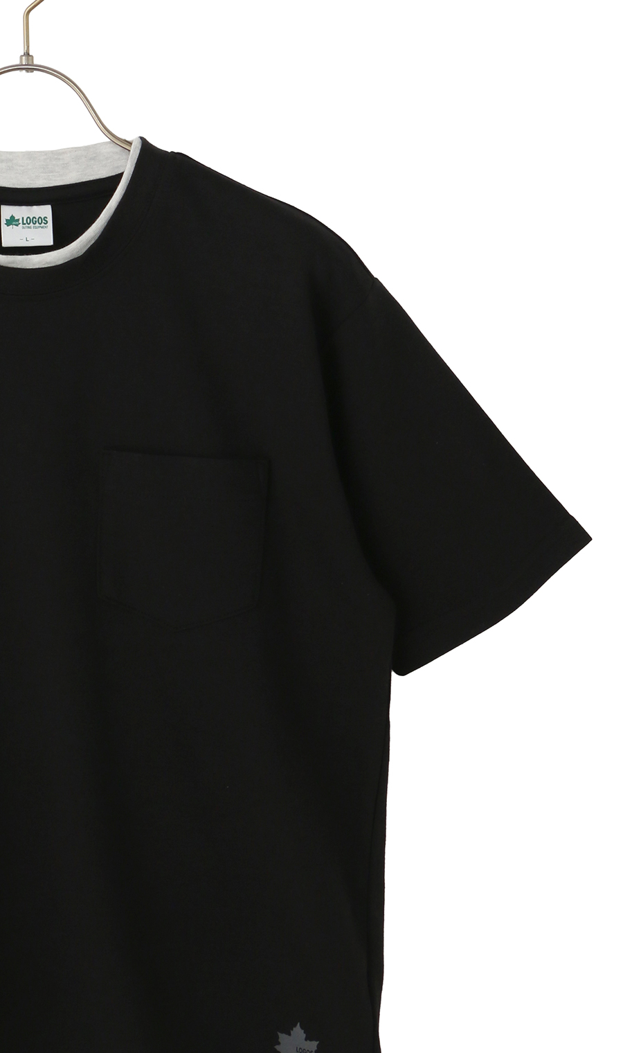 フェイクレイヤードTシャツ ブラック M