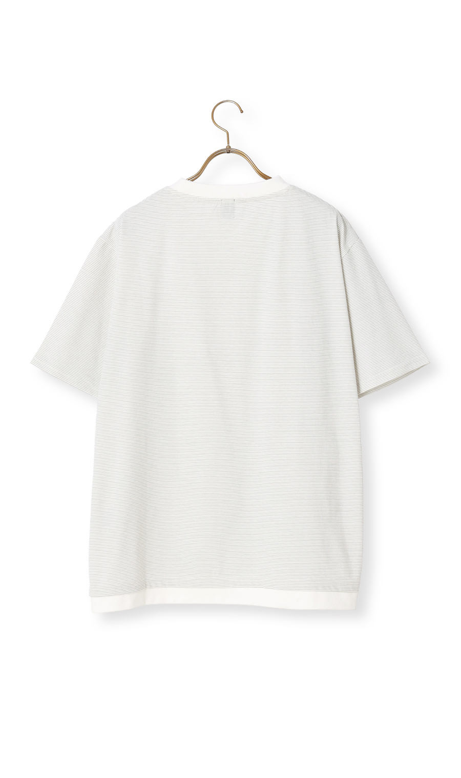 プリントボーダーTシャツ【半袖】 ホワイト M