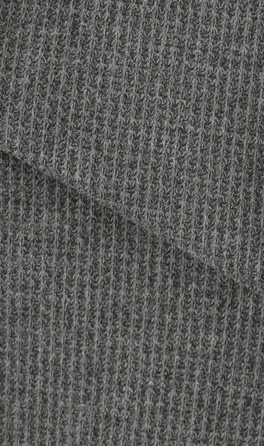 ワッフルヘンリーネックTシャツ【LOGOS】 グレー L