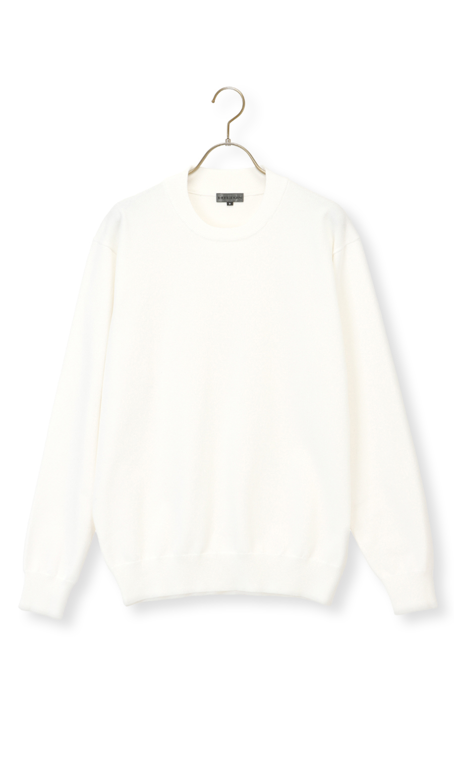 コットンコーデュラ長袖ニットＴ【オペラネック】【TOGA KNIT】 ホワイト系 L