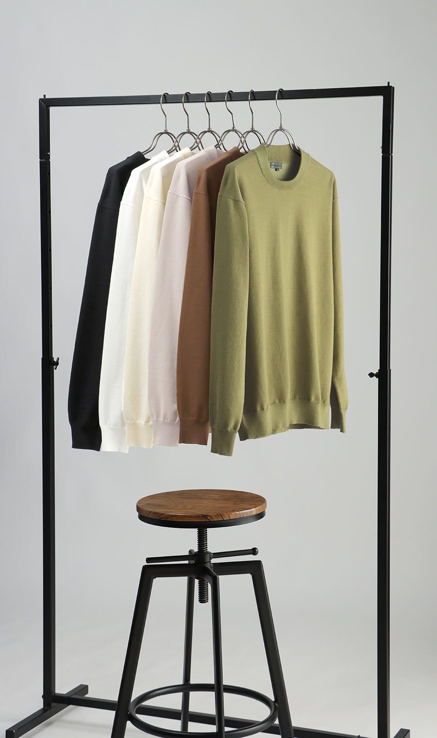 コットンコーデュラ長袖ニットＴ【オペラネック】【TOGA KNIT】 ホワイト系 L
