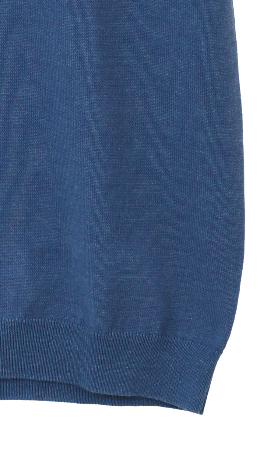 コットンコーデュラ半袖ニットＴ【オペラネック】 ネイビー M