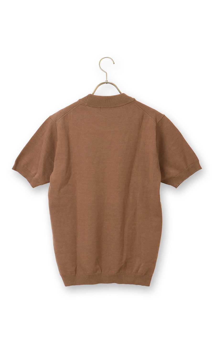 コットンコーデュラ半袖ニットT【オペラネック】【WEB限定】 ブラウン S