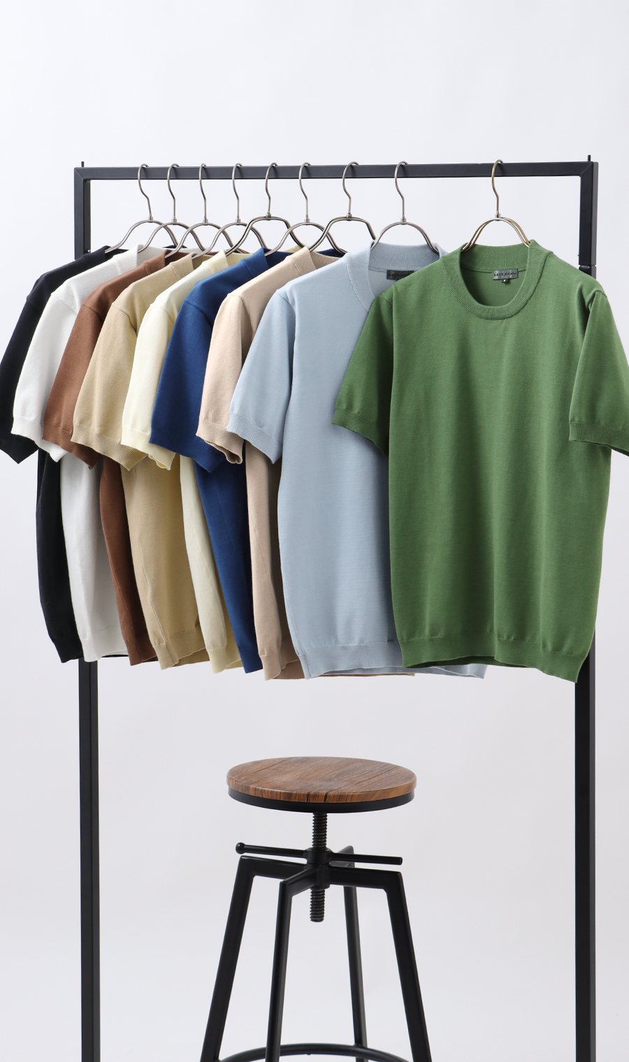 コットンコーデュラ半袖ニットT【オペラネック】【WEB限定】 ブラウン S