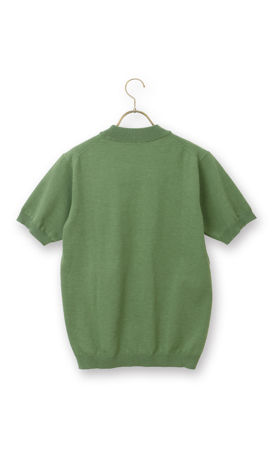 コットンコーデュラ半袖ニットＴ【オペラネック】【WEB限定】 グリーン S