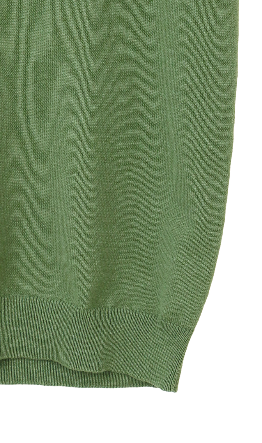 コットンコーデュラ半袖ニットＴ【オペラネック】【WEB限定】 グリーン S