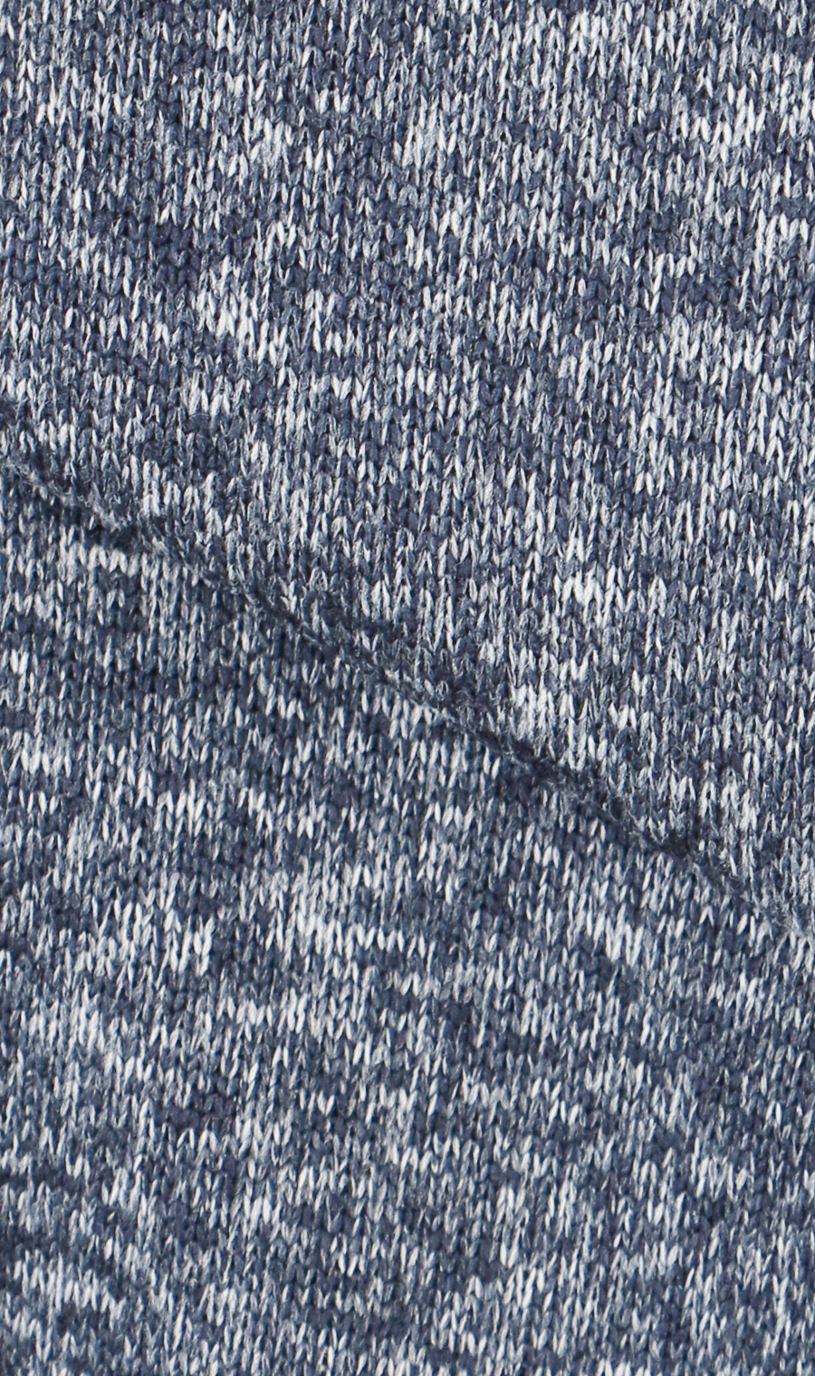 ニットフリースハーフジップトレーナー ブルー M