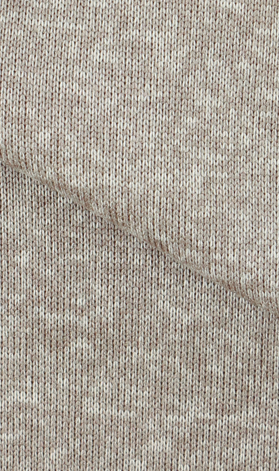 ニットフリースハーフジップトレーナー ベージュ M