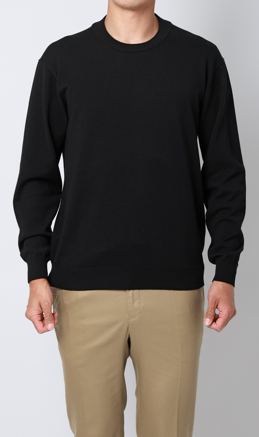 コットンコーデュラ長袖ニットＴ【オペラネック】【TOGA MODEL】【TOGA KNIT】【2026年モデル】 ブラック S