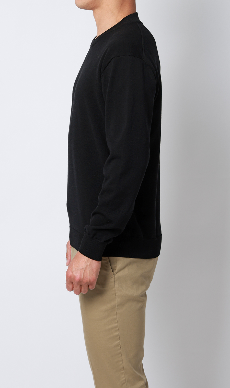 コットンコーデュラ長袖ニットＴ【オペラネック】【TOGA MODEL】【TOGA KNIT】【2026年モデル】 ブラック S