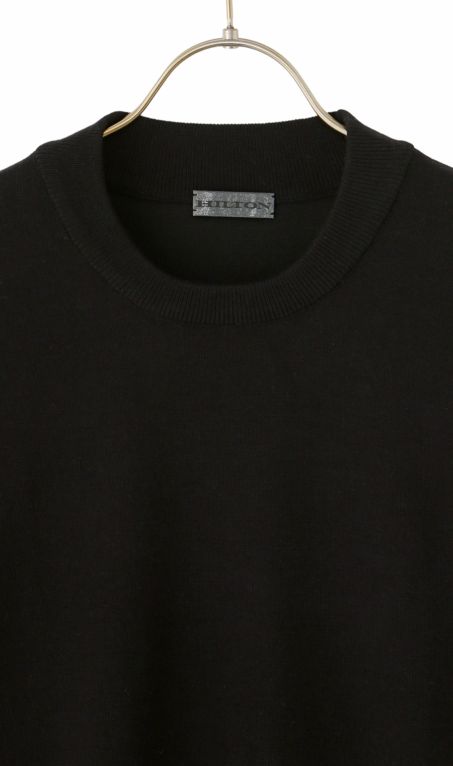 コットンコーデュラ長袖ニットＴ【オペラネック】【TOGA MODEL】【TOGA KNIT】【2026年モデル】 ブラック S