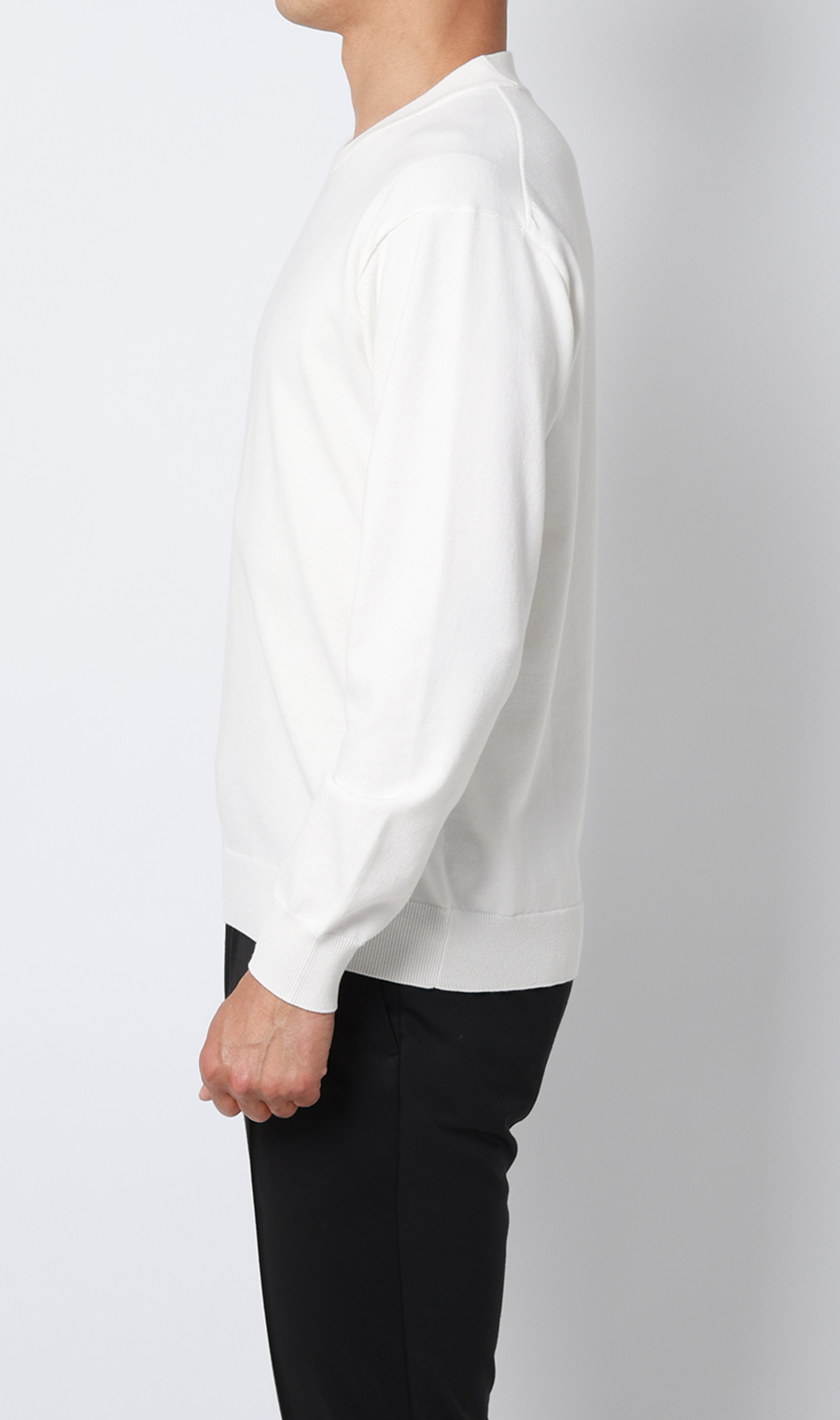 コットンコーデュラ長袖ニットＴ【オペラネック】【TOGA MODEL】【TOGA KNIT】【2026年モデル】 ホワイト S