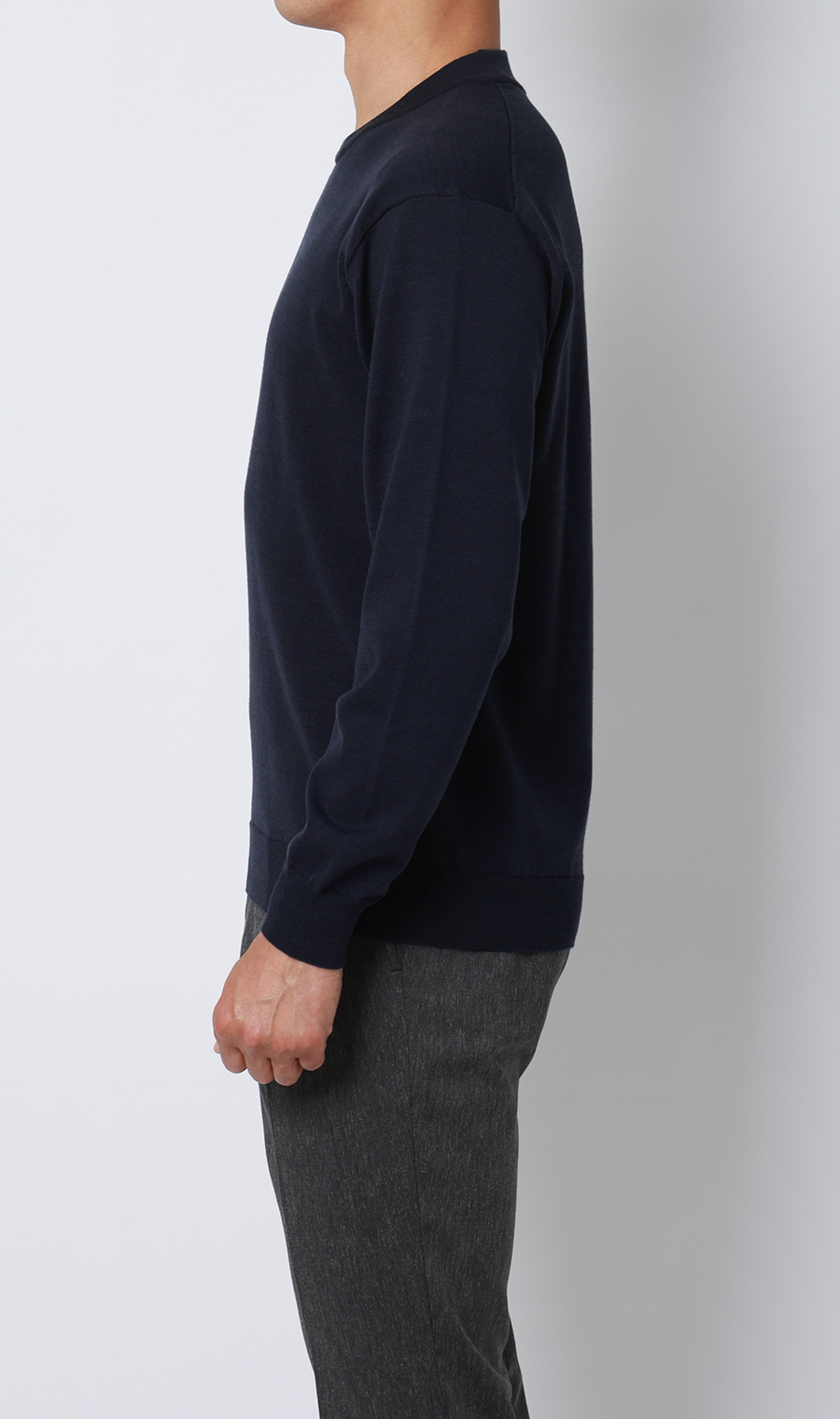 コットンコーデュラ長袖ニットＴ【オペラネック】【TOGA MODEL】【TOGA KNIT】【2026年モデル】 ネイビー S