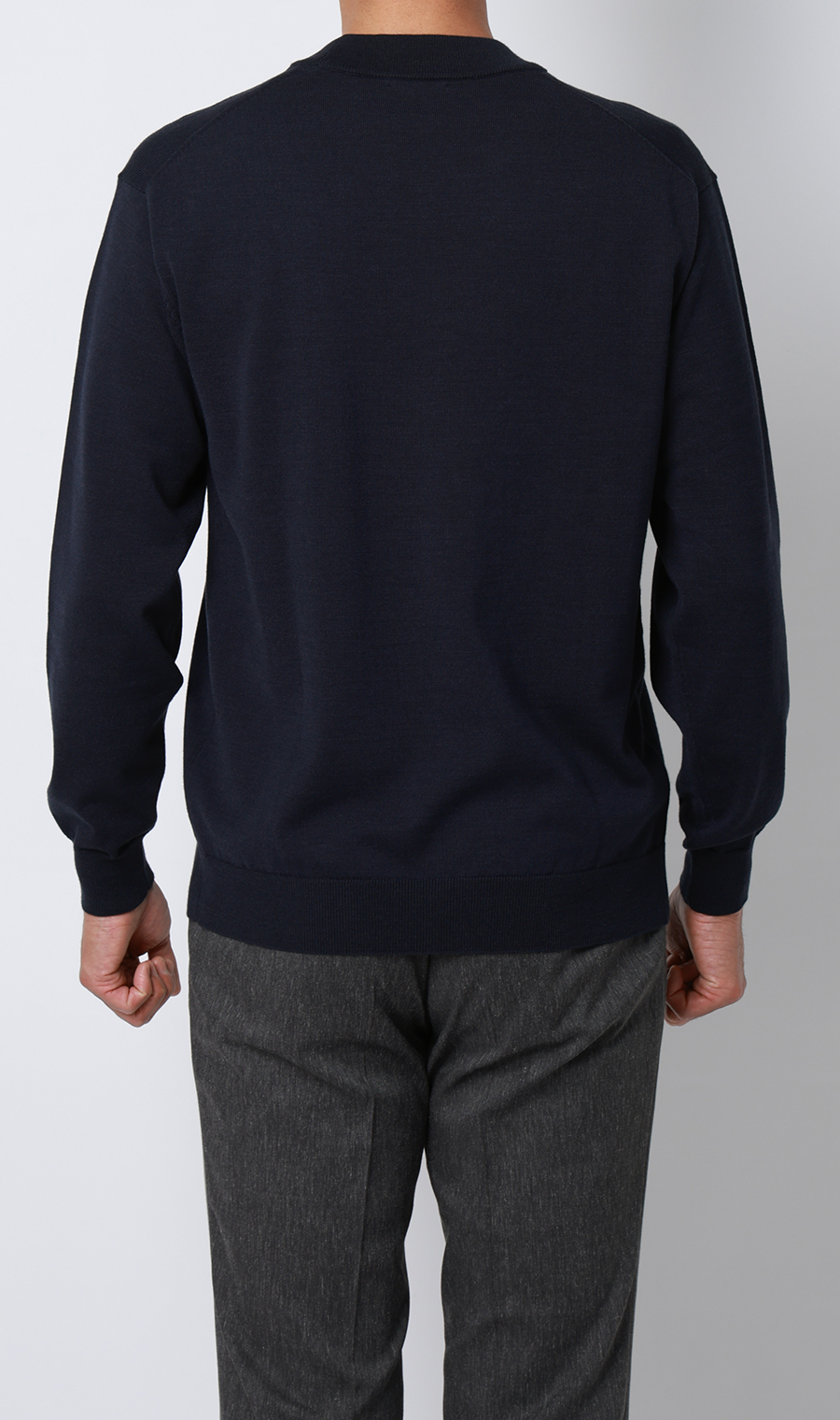 コットンコーデュラ長袖ニットＴ【オペラネック】【TOGA MODEL】【TOGA KNIT】【2026年モデル】 ネイビー S