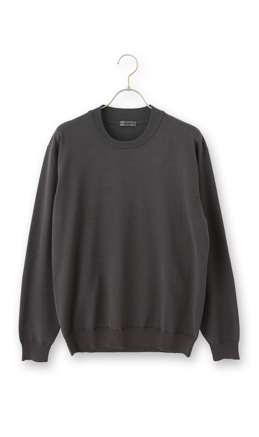 コットンコーデュラ長袖ニットＴ【オペラネック】【TOGA MODEL】【TOGA KNIT】【2026年モデル】 チャコール S