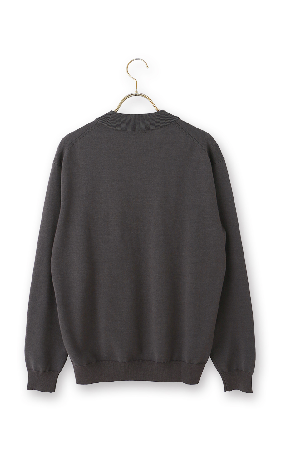 コットンコーデュラ長袖ニットＴ【オペラネック】【TOGA MODEL】【TOGA KNIT】【2026年モデル】 チャコール S
