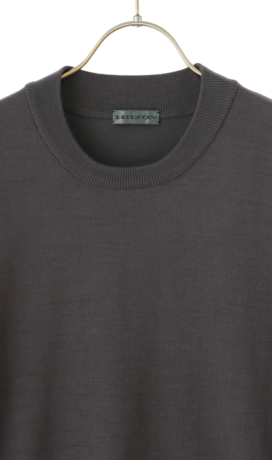 コットンコーデュラ長袖ニットＴ【オペラネック】【TOGA MODEL】【TOGA KNIT】【2026年モデル】 チャコール S