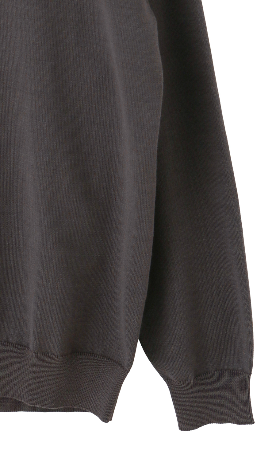 コットンコーデュラ長袖ニットＴ【オペラネック】【TOGA MODEL】【TOGA KNIT】【2026年モデル】 チャコール S
