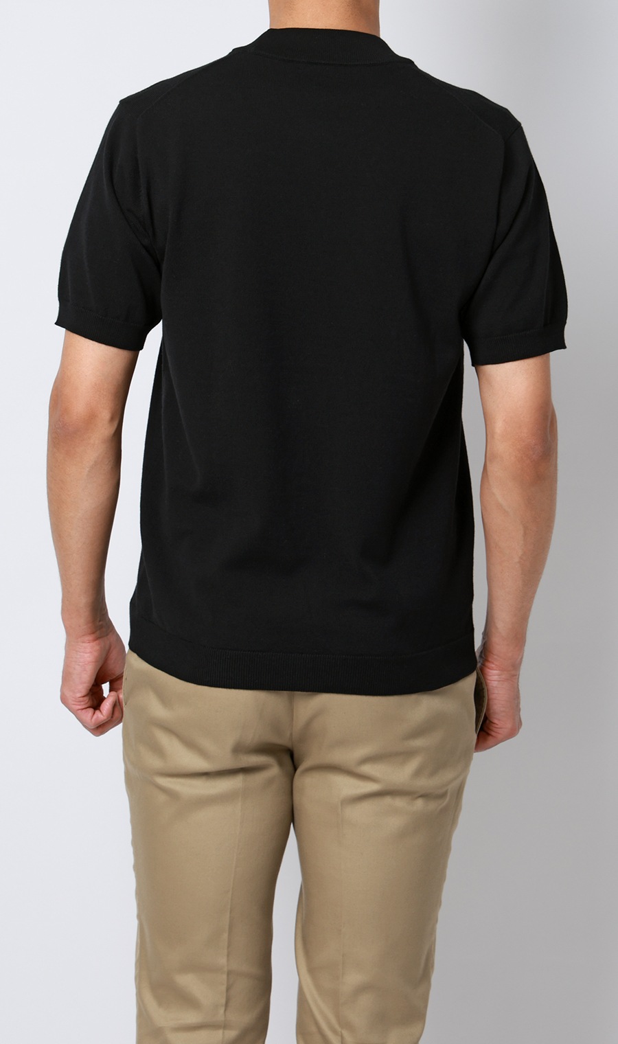 コットンコーデュラ半袖ニットT【オペラネック】【TOGA MODEL】【TOGA KNIT】【2026年モデル】 ブラック S