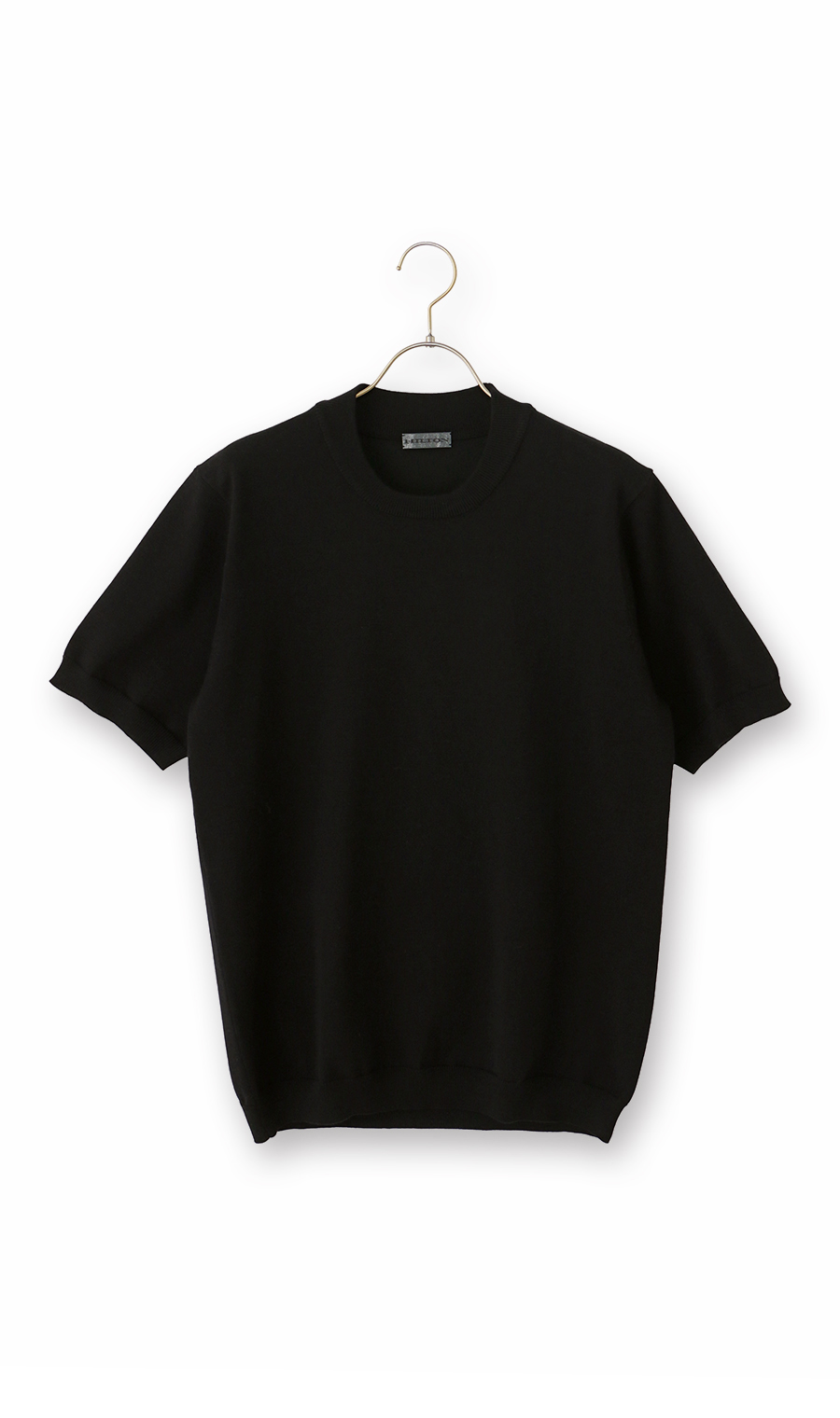 コットンコーデュラ半袖ニットT【オペラネック】【TOGA MODEL】【TOGA KNIT】【2026年モデル】 ブラック S