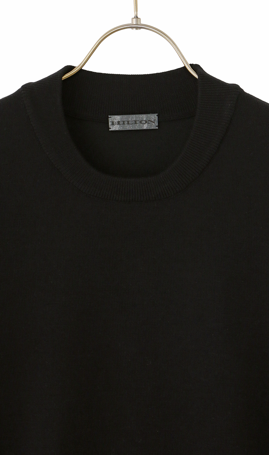 コットンコーデュラ半袖ニットT【オペラネック】【TOGA MODEL】【TOGA KNIT】【2026年モデル】 ブラック S