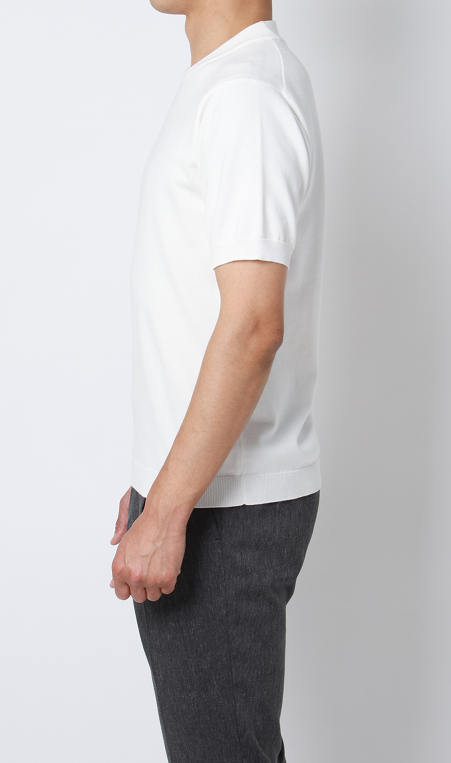 コットンコーデュラ半袖ニットT【オペラネック】【TOGA MODEL】【TOGA KNIT】【2026年モデル】 ホワイト S