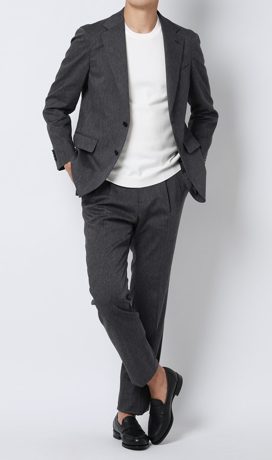 コットンコーデュラ半袖ニットT【オペラネック】【TOGA MODEL】【TOGA KNIT】【2026年モデル】 ホワイト S