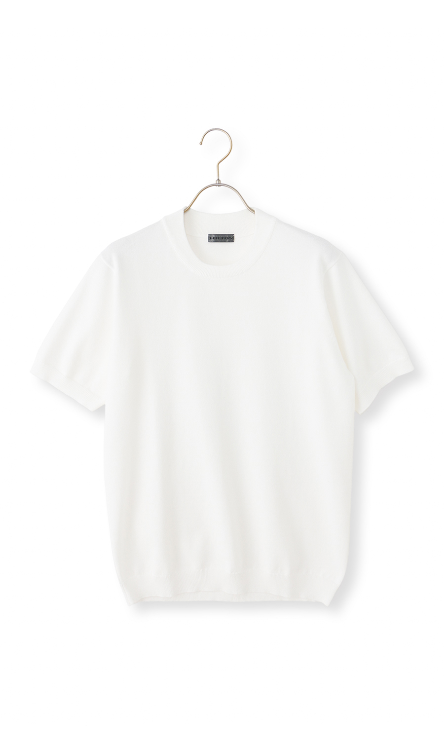 コットンコーデュラ半袖ニットT【オペラネック】【TOGA MODEL】【TOGA KNIT】【2026年モデル】 ホワイト S