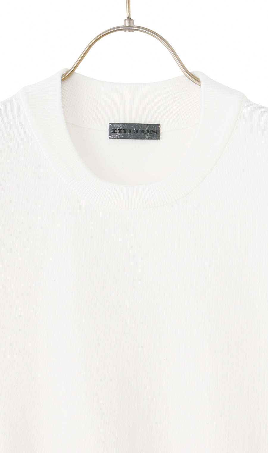 コットンコーデュラ半袖ニットT【オペラネック】【TOGA MODEL】【TOGA KNIT】【2026年モデル】 ホワイト S