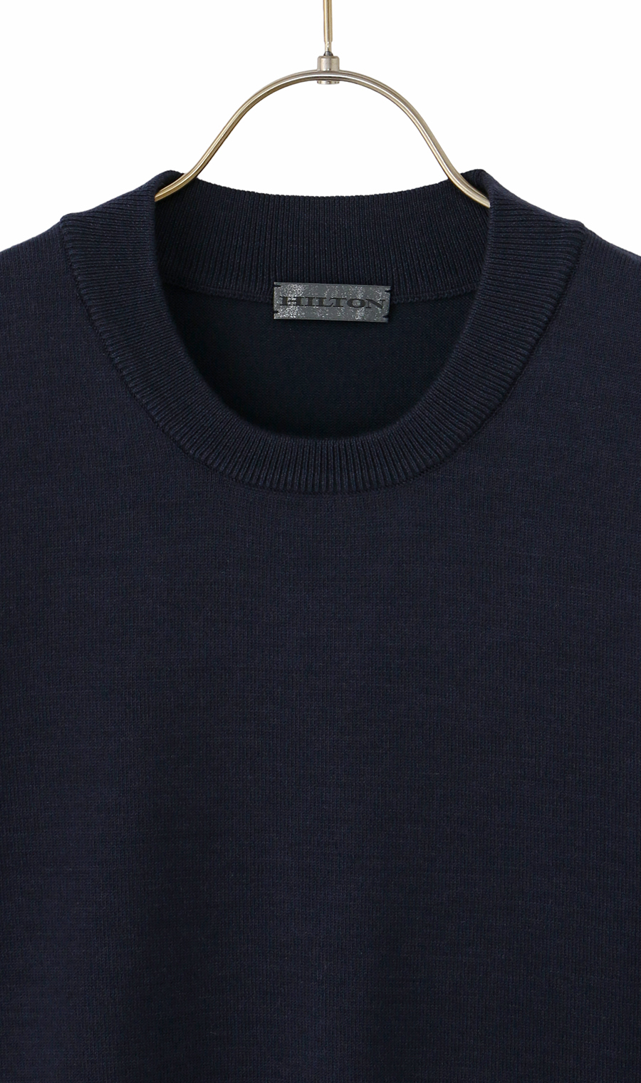 コットンコーデュラ半袖ニットT【オペラネック】【TOGA MODEL】【TOGA KNIT】【2026年モデル】 ネイビー S