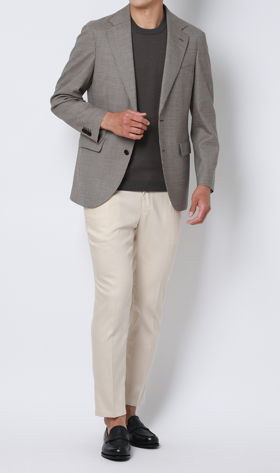 コットンコーデュラ半袖ニットT【オペラネック】【TOGA MODEL】【TOGA KNIT】【2026年モデル】 チャコール S