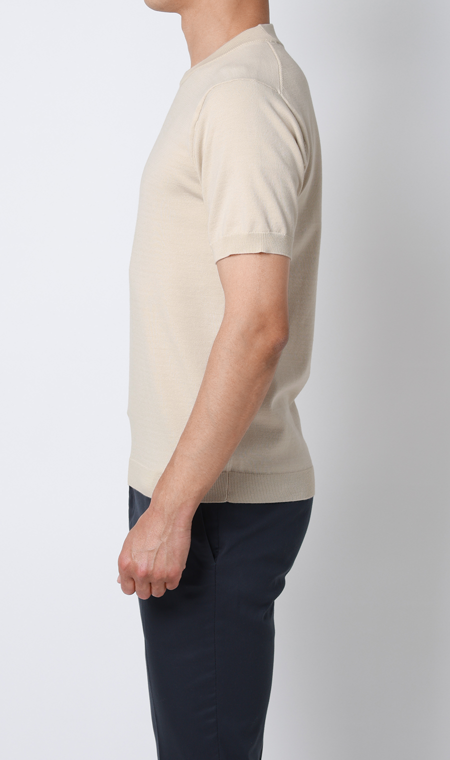 コットンコーデュラ半袖ニットT【オペラネック】【TOGA MODEL】【TOGA KNIT】【2026年モデル】【WEB限定】 ベージュ S