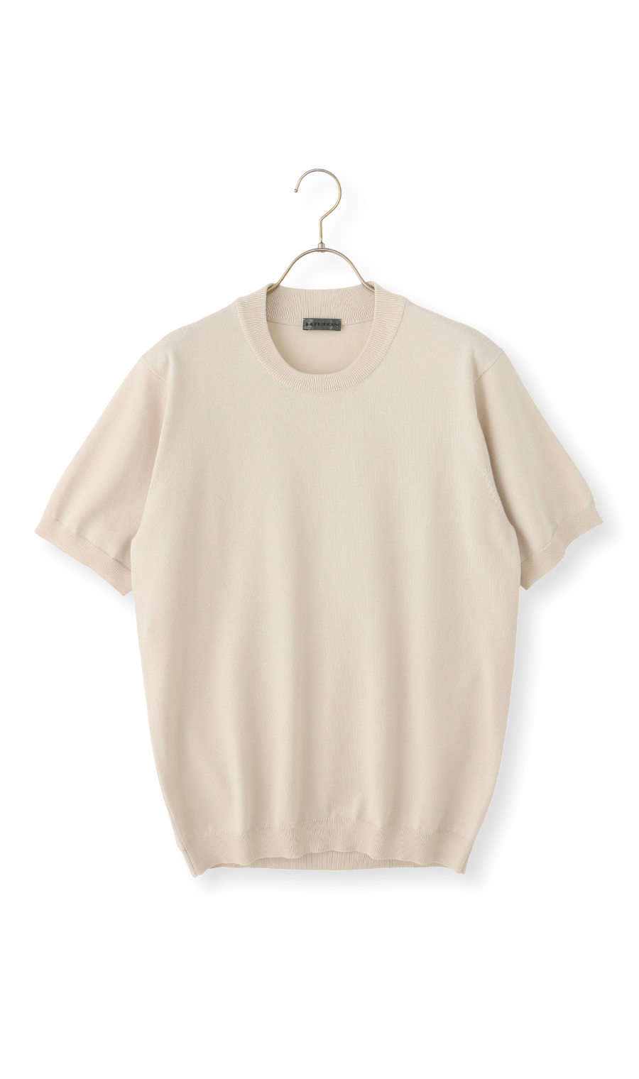 コットンコーデュラ半袖ニットT【オペラネック】【TOGA MODEL】【TOGA KNIT】【2026年モデル】【WEB限定】 ベージュ S