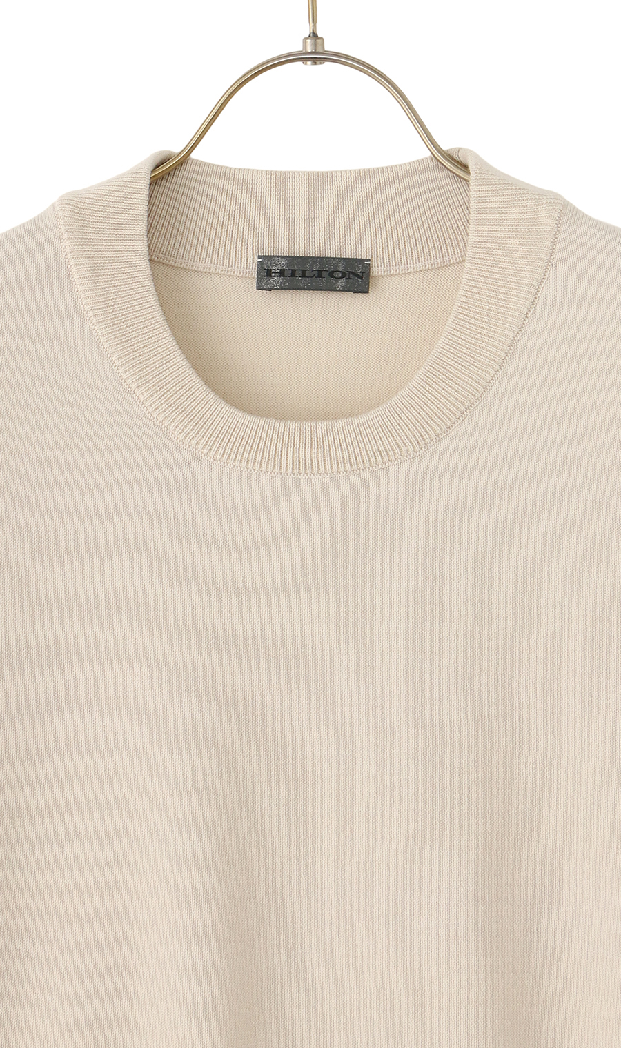 コットンコーデュラ半袖ニットT【オペラネック】【TOGA MODEL】【TOGA KNIT】【2026年モデル】【WEB限定】 ベージュ S