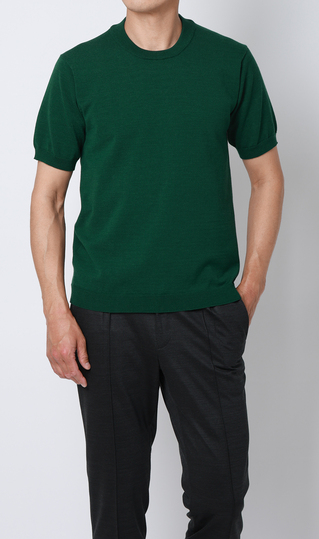 コットンコーデュラ半袖ニットＴ【オペラネック】【TOGA MODEL】【TOGA KNIT】【2026年モデル】【WEB限定】