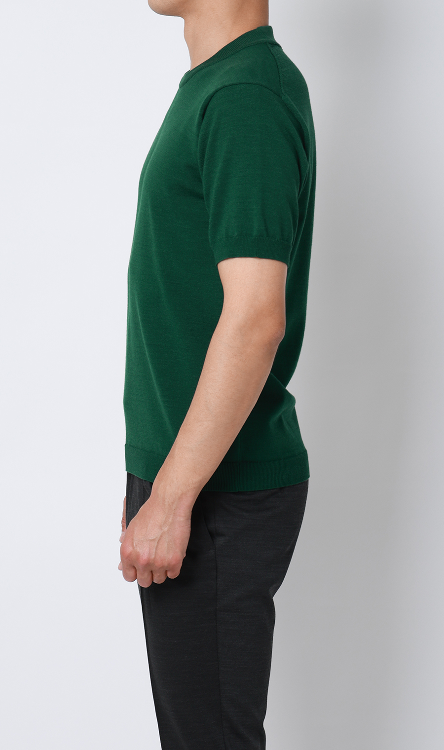 コットンコーデュラ半袖ニットT【オペラネック】【TOGA MODEL】【TOGA KNIT】【2026年モデル】【WEB限定】 グリーン S