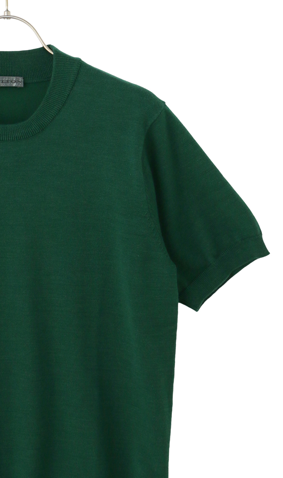 コットンコーデュラ半袖ニットT【オペラネック】【TOGA MODEL】【TOGA KNIT】【2026年モデル】【WEB限定】 グリーン S