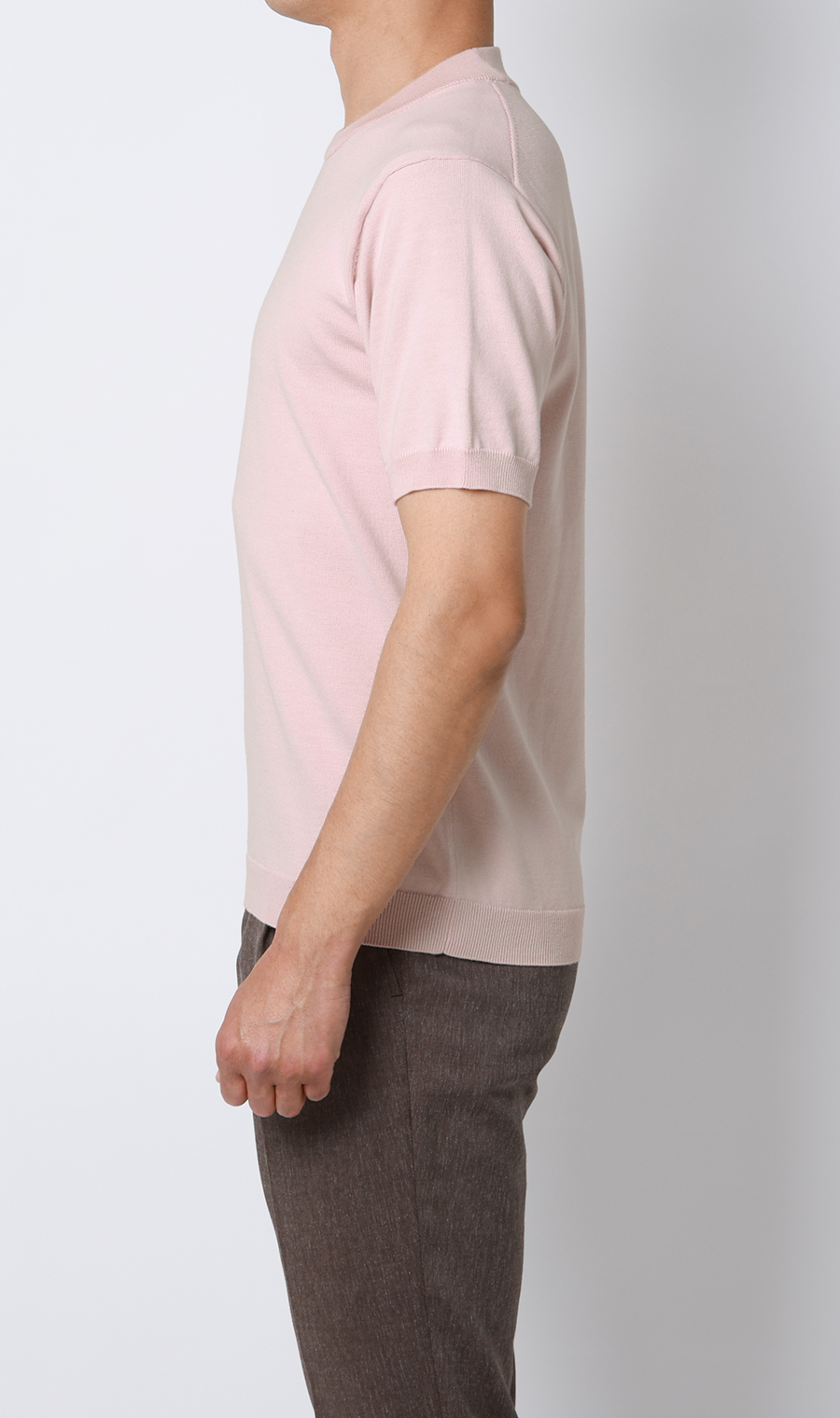 コットンコーデュラ半袖ニットT【オペラネック】【TOGA MODEL】【TOGA KNIT】【2026年モデル】 ピンク S