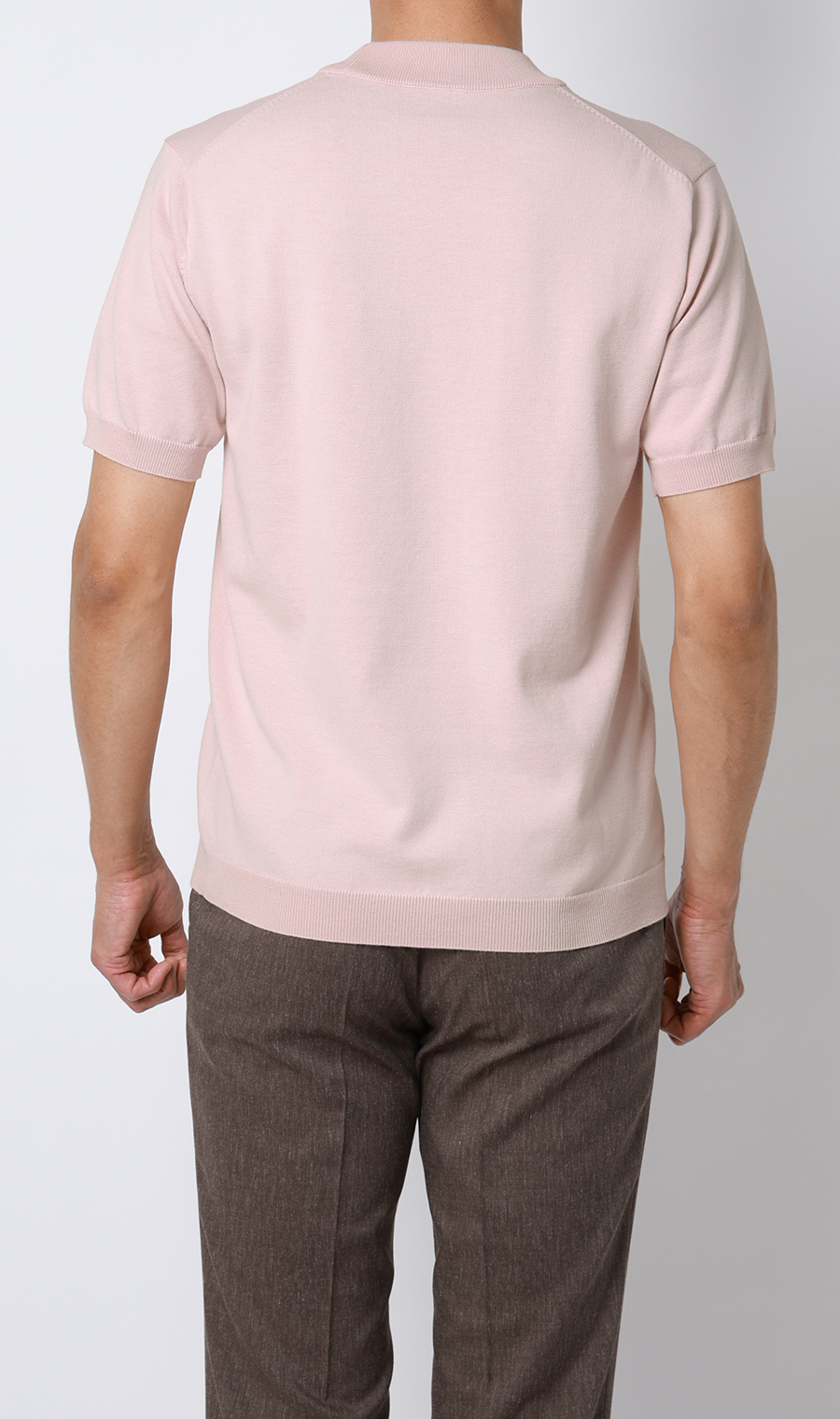 コットンコーデュラ半袖ニットT【オペラネック】【TOGA MODEL】【TOGA KNIT】【2026年モデル】 ピンク S