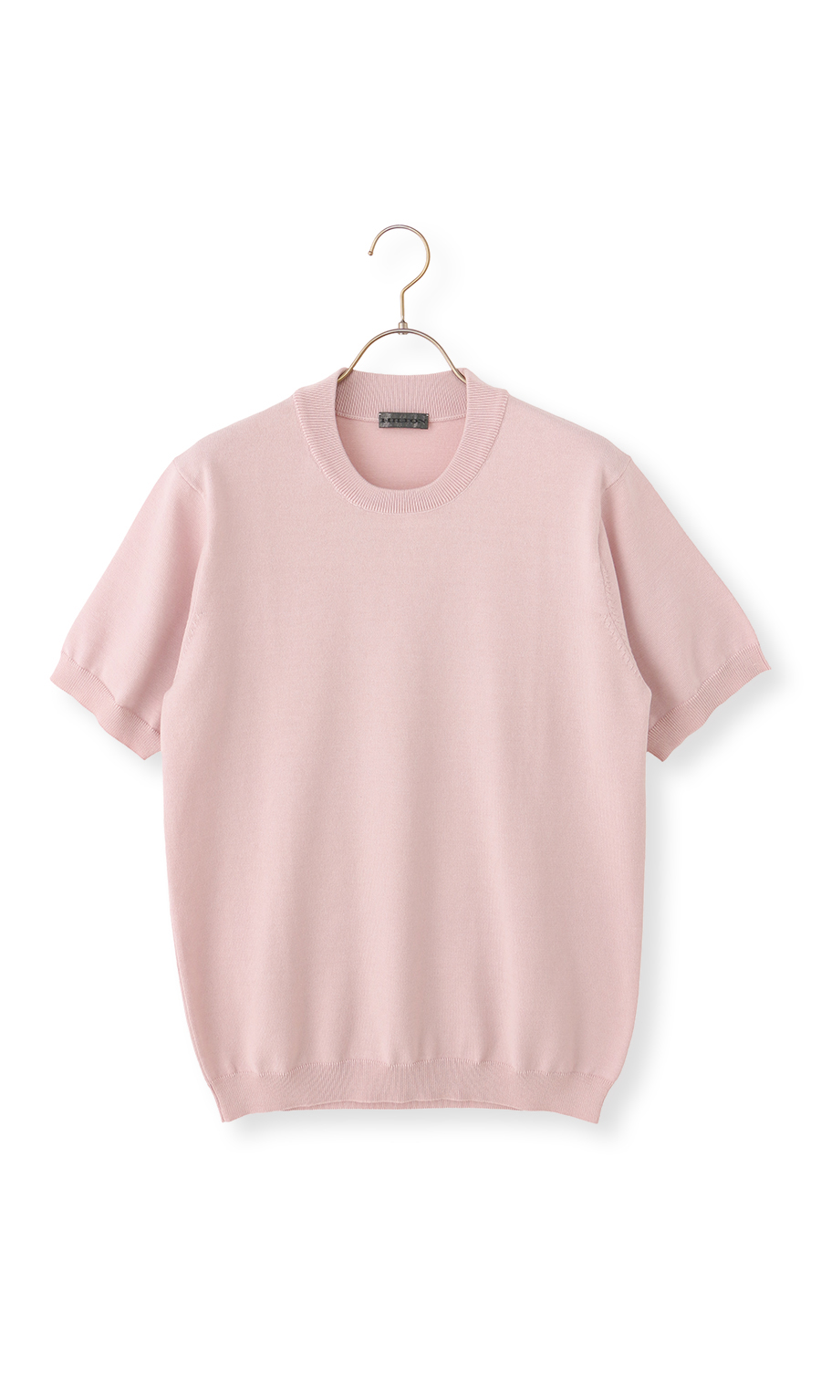 コットンコーデュラ半袖ニットT【オペラネック】【TOGA MODEL】【TOGA KNIT】【2026年モデル】 ピンク S