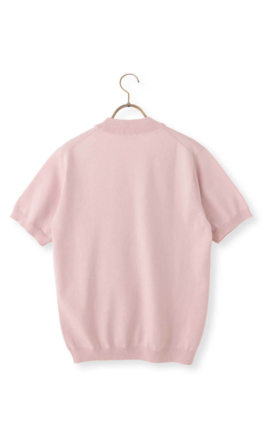 コットンコーデュラ半袖ニットT【オペラネック】【TOGA MODEL】【TOGA KNIT】【2026年モデル】 ピンク S