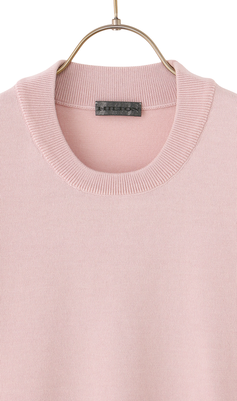 コットンコーデュラ半袖ニットT【オペラネック】【TOGA MODEL】【TOGA KNIT】【2026年モデル】 ピンク S