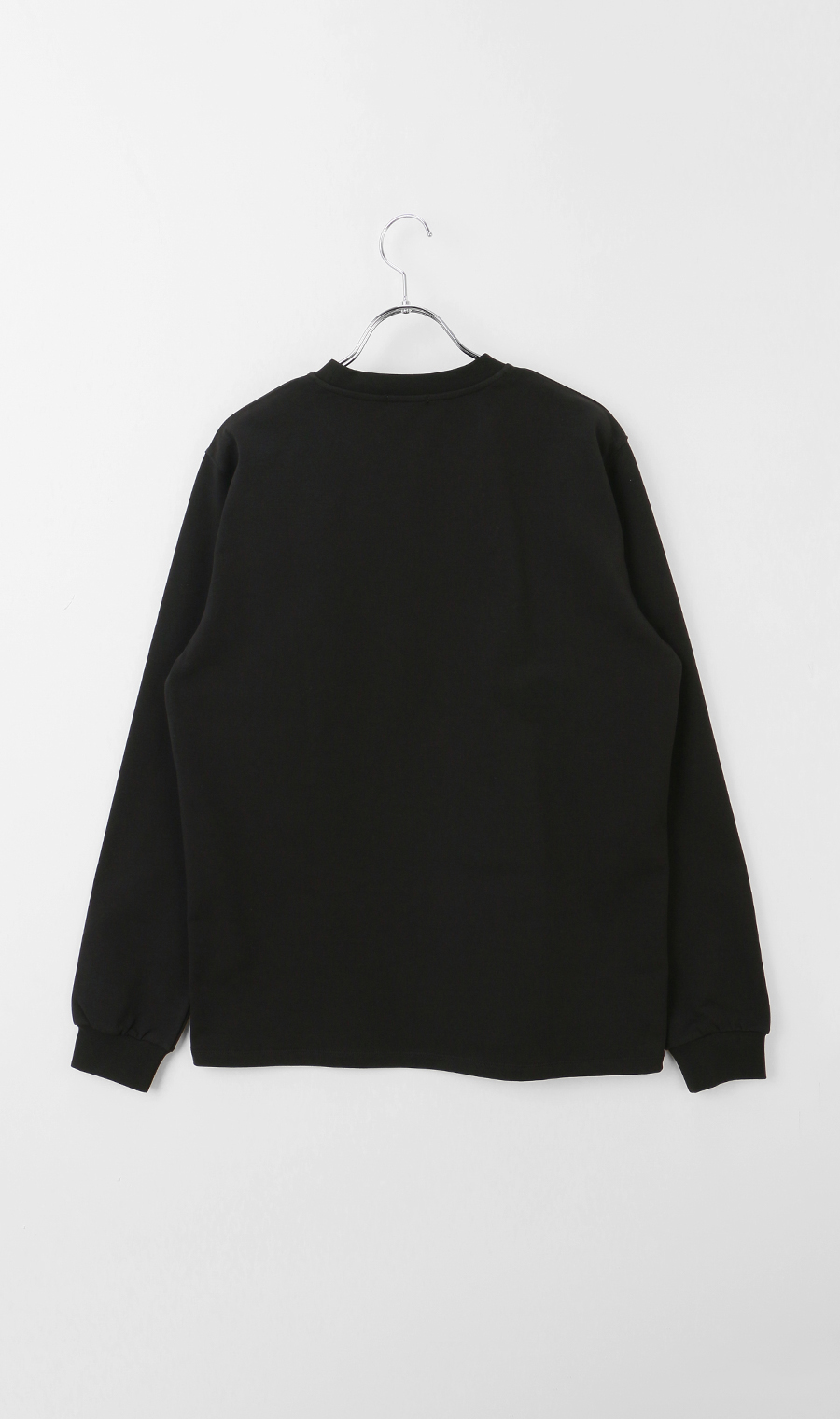 クルーネックTシャツ【長袖】 ブラック S