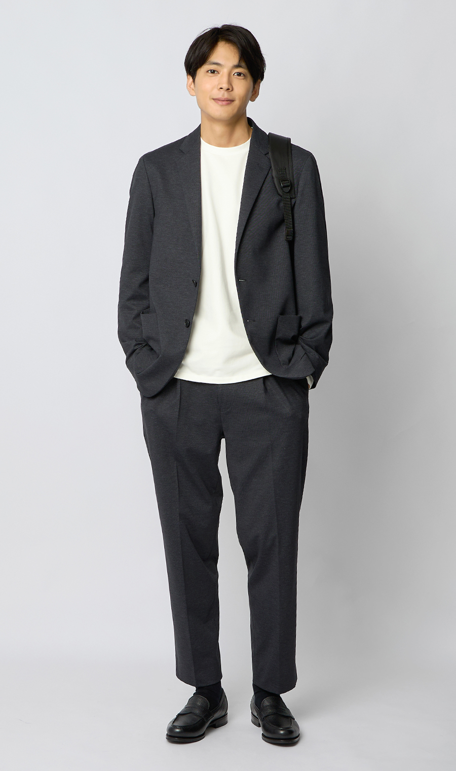 クルーネックTシャツ【長袖】 ホワイト S