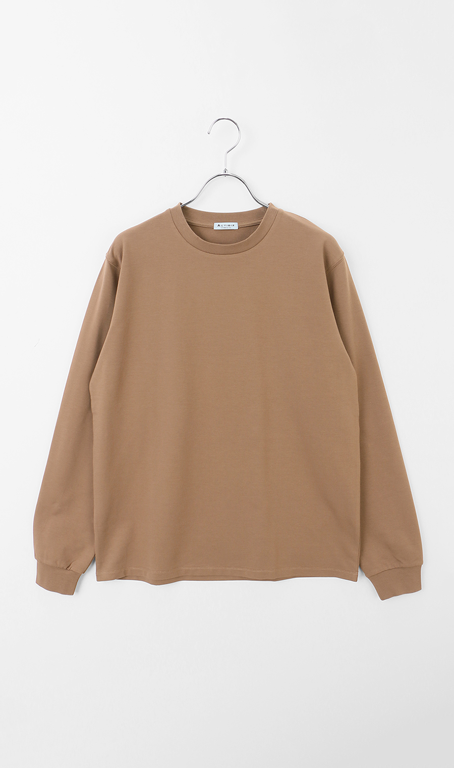 クルーネックTシャツ【長袖】 ブラウン S